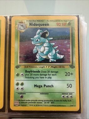 1999 POKEMON JUNGLE 1ST EDITION #7 NIDOQUEEN-HOLO PSA 101999